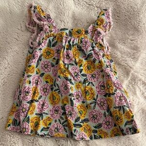 Floral Kids Dress - Pink and Yellow